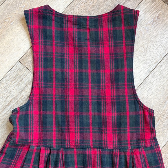 Vintage Woolrich Plaid Cotton Jumper Dress Women's Size XL Cottage Farm - Picture 7 of 7